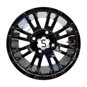 215/35-12" Gloss Black Wheel only